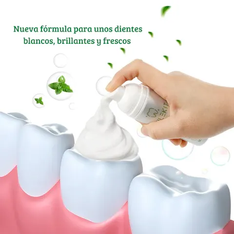 Tratamiento para blanquear los dientes en espuma